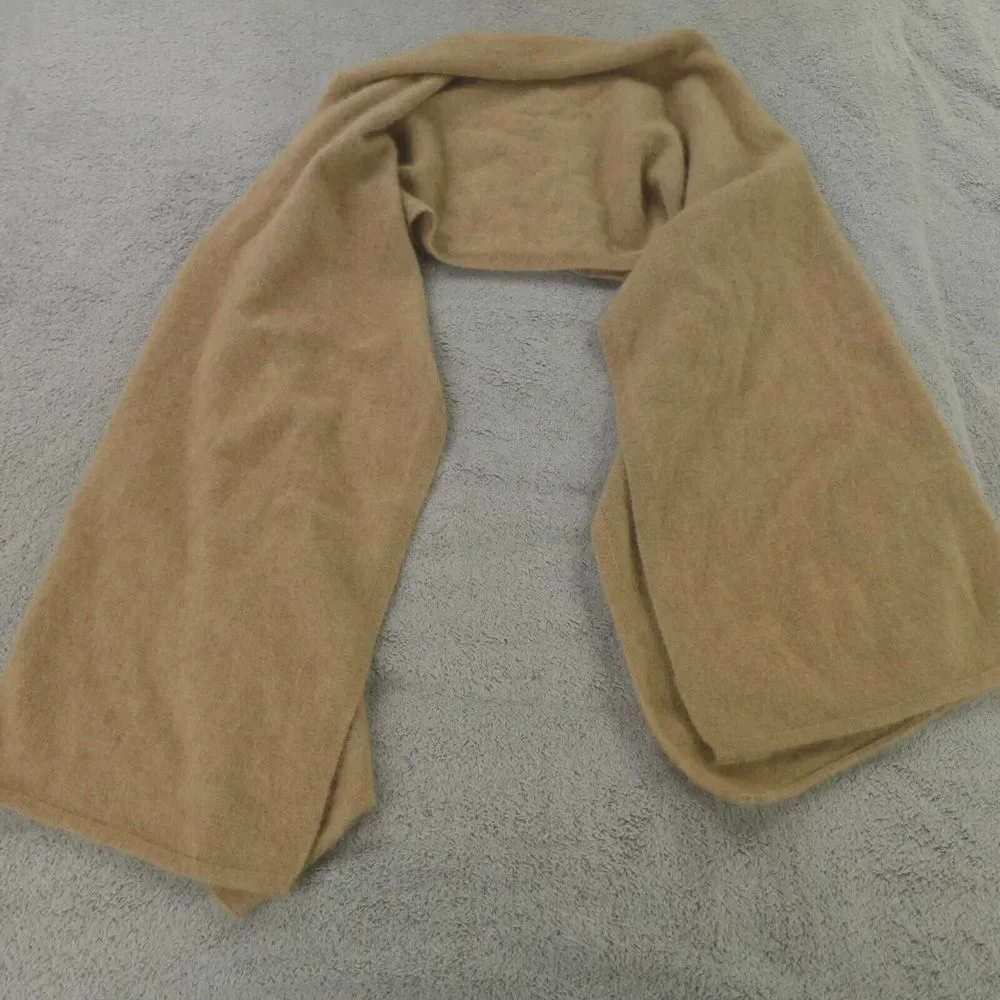 CT Plage Sweater Wrap Camel Tan Racoon Fox 2 Way Stole‎
